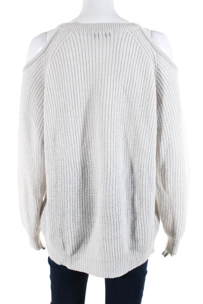 IRO Womens Alpaca Pullover Crew Neck Lineisy Sweater White Size Small