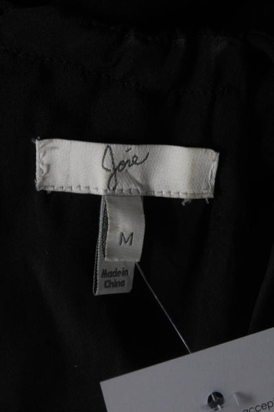 Joie Women's Sleeveless Silk Blouson Mini Dress Black Size M