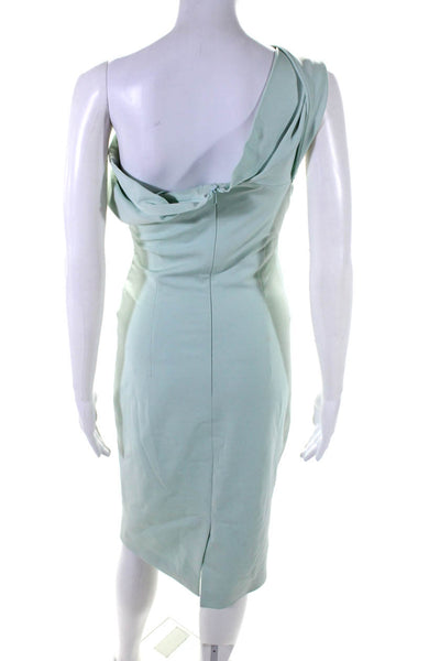 Cushnie Et Ochs Women's Off The Shoulder Cutout Midi Dress Mint Green Size 2