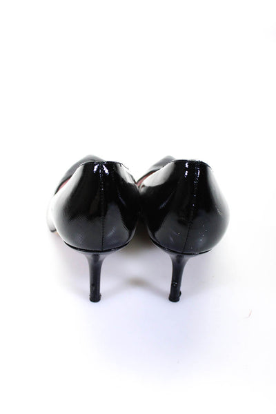 Kate Spade New York Womens Patent Leather Pointed Toe High Heels Black Size 8