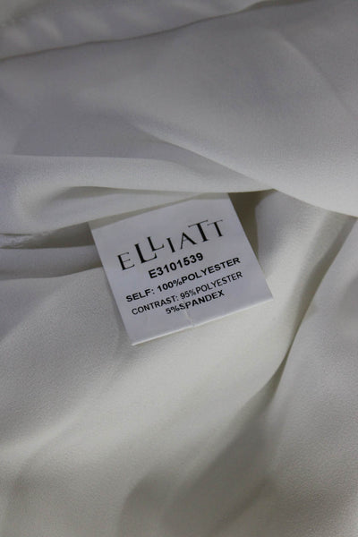 Elliatt Women's V-Neck Long Sleeves Wrap Blouse White Size M