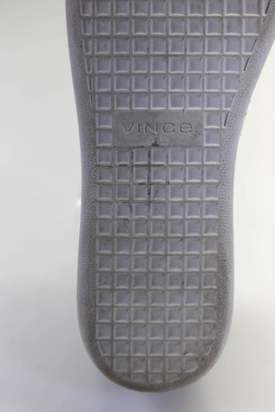 Vince Women's Round Toe Slip-On Texture Mules Gray Size 8