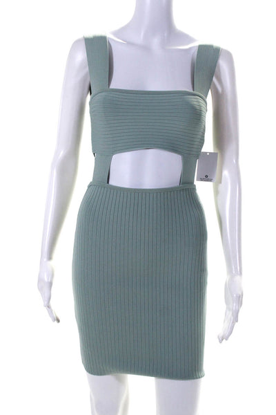 Herve Leger Women's Square Neck Bandage Mini Dress Green Size XS