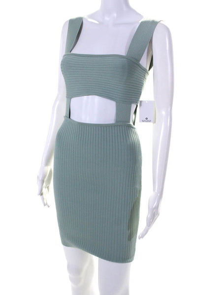 Herve Leger Women's Square Neck Bandage Mini Dress Green Size XS