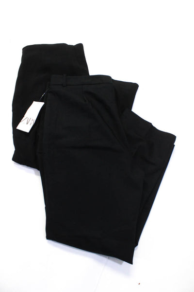 Zara Women's Straight Leg Dress Pants Black Size M L Lot 2