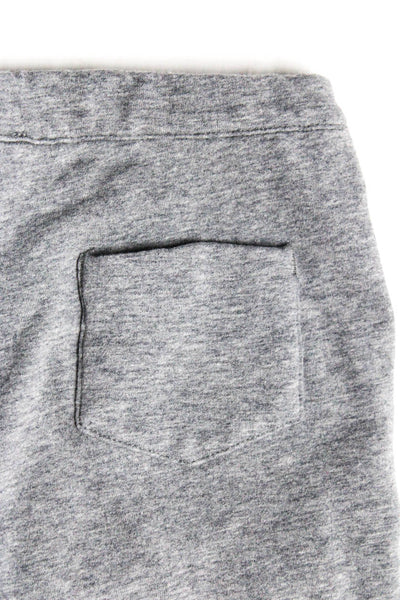 Jacadi Girls Cotton Elastic Waist Slip-On Skinny Leg Sweatpants Gray Size 6