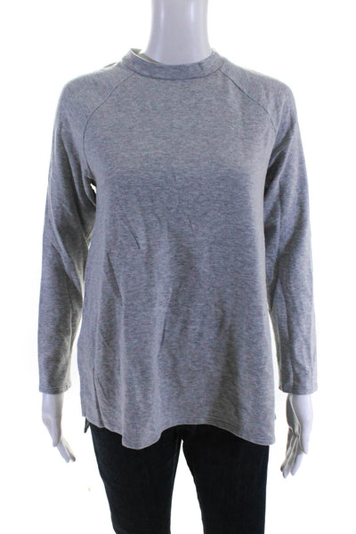 Eileen Fisher Womens Long Sleeves Pullover Sweatshirt Gray Size Extra Small