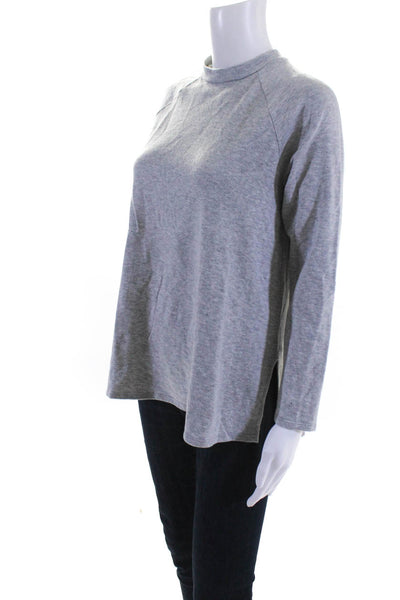 Eileen Fisher Womens Long Sleeves Pullover Sweatshirt Gray Size Extra Small