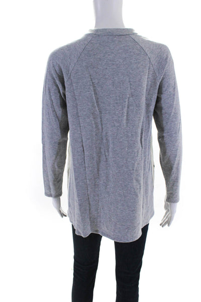 Eileen Fisher Womens Long Sleeves Pullover Sweatshirt Gray Size Extra Small