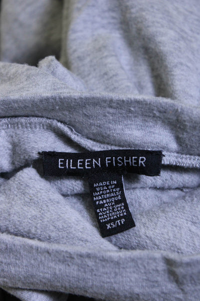 Eileen Fisher Womens Long Sleeves Pullover Sweatshirt Gray Size Extra Small