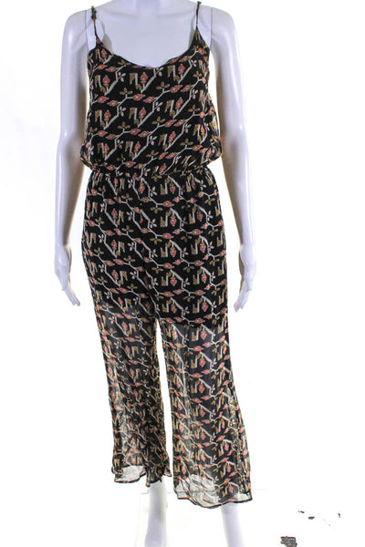 Dolan Women's Scoop Neck Spaghetti Straps Abstract Jumpsuit Size XS