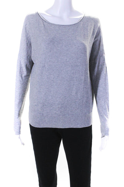 Vince Womens Crew Neck Dolman Sleeve Oversize Sweater Gray Size Extra Small