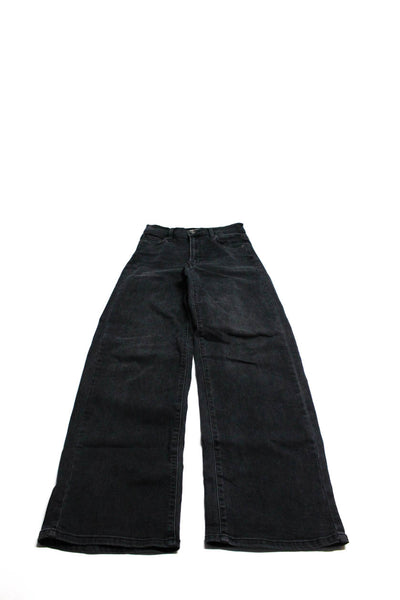 Hidden Zara Womens Cotton Button High Rise Straight Jeans Black Size 2 25 Lot 2