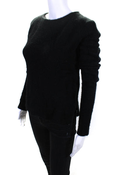 Inhabit Womens Long Sleeve Scoop Neck Cashmere Sweater Black Size Small