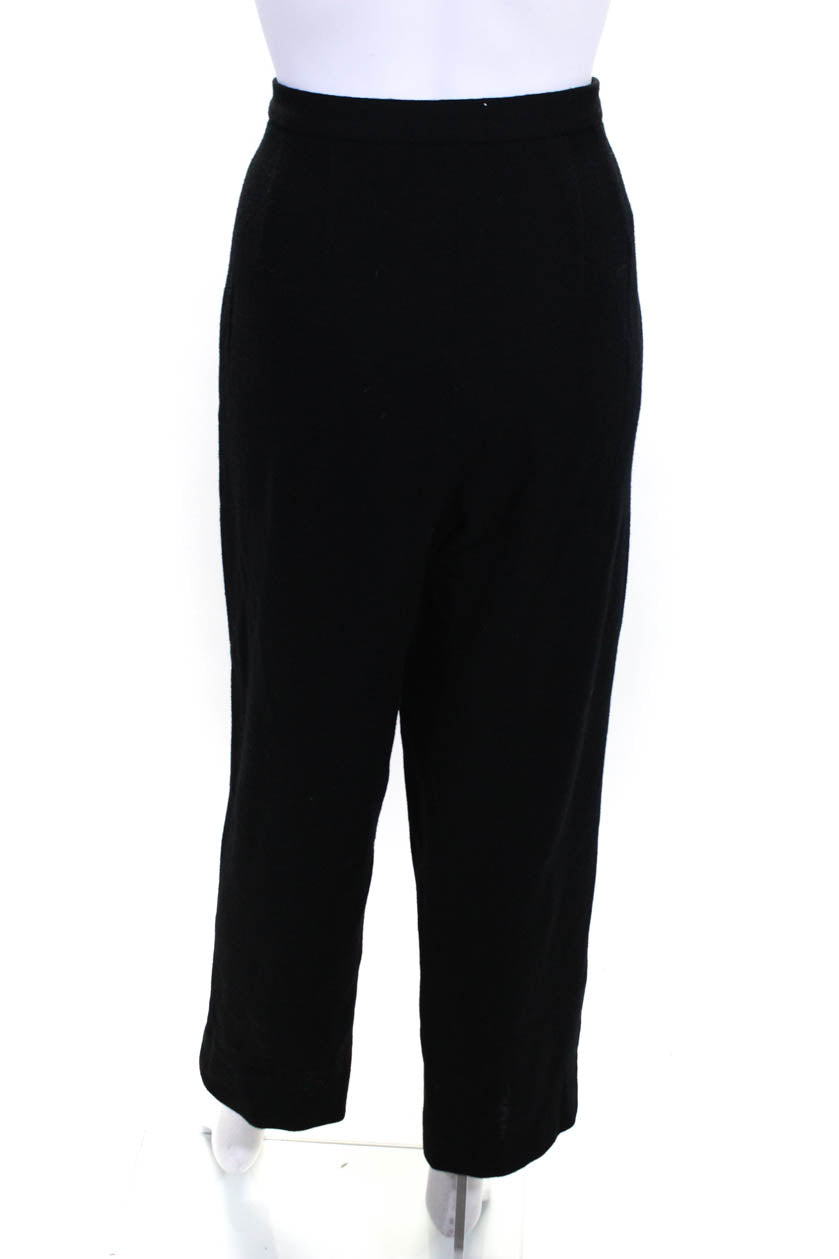 Donna Karan New York Womens High Rise Pleated Dress Pants Black