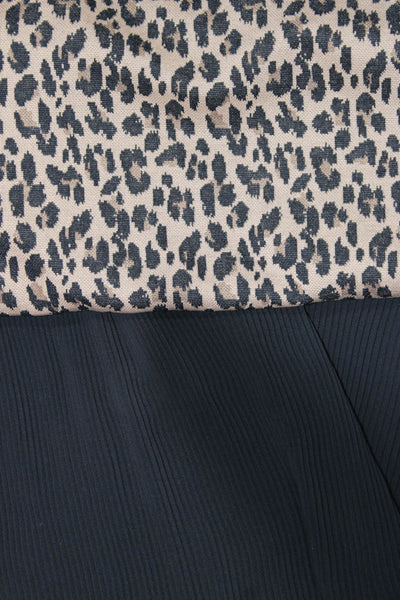 Zara Womens Leopard Tee Shirt Pleated Pants Brown Black Size Small Large Lot 2