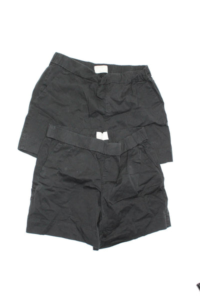 Everlane Womens Cotton Ruched Elastic Waist Bermuda Shorts Black Size 14 Lot 2