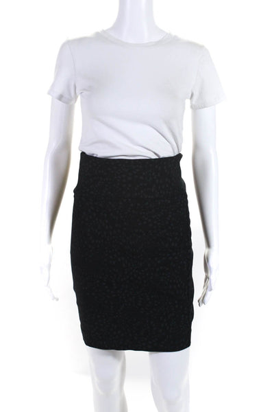 Bitte Kai Rand Womens Fold Over Waist Spotted Stretch Pencil Skirt Black Size XS