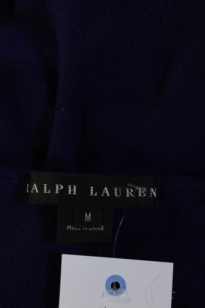 Ralph Lauren Womens Cashmere Round Neck Sleeveless Pullover Top Purple Size M