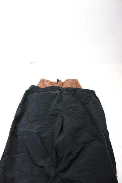 Zara Womens Elastic Waistband Straight Leg Pants Brown Black Size 0 Large Lot 2