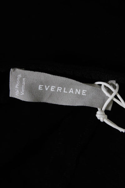 Everlane Womens The City Striped Draped Jumpsuit  Black Size 6
