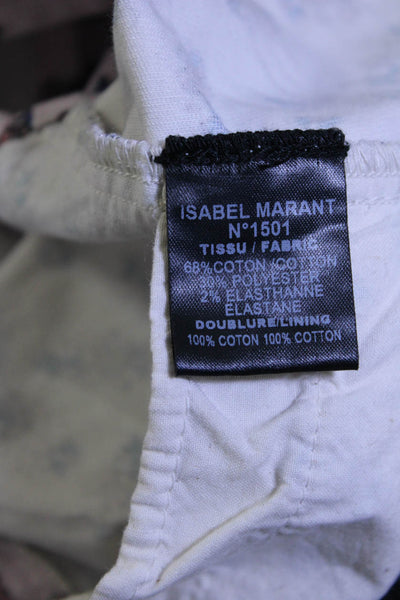 Isabel Marant Etoile Womens Cotton Velvet Floral Print Short Shorts Pink Size 38