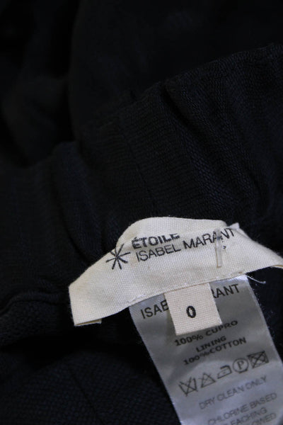 Etoile Isabel Marant Womens Elastic Waist Straight Leg Trousers Black Size 0