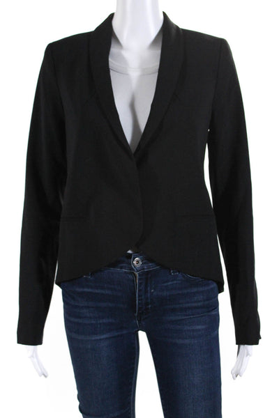 COS Womens Shawl Lapel Long Sleeve 2 Button High-Low Blazer Jacket Black Size 36