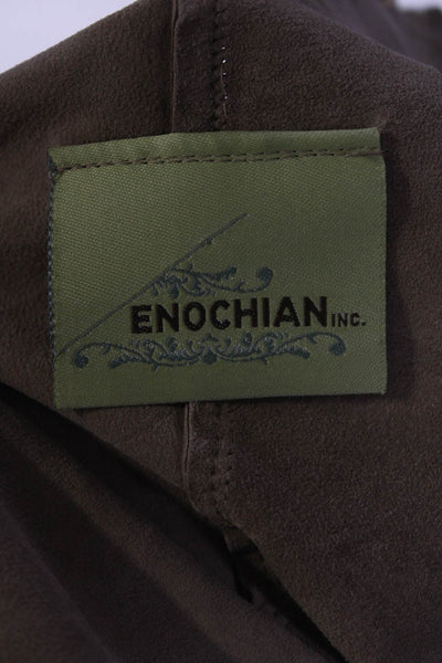 Enochian Women's Suede Open Front Belted Jacket Beige Size 6