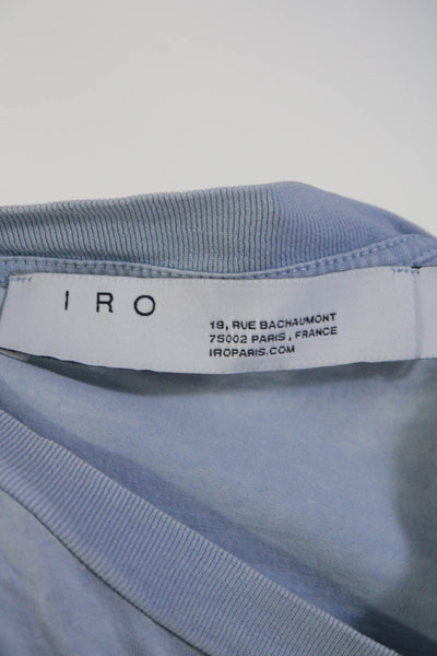 IRO Women's Cotton Sleeveless Crewneck T-Shirt Light Blue Size XS