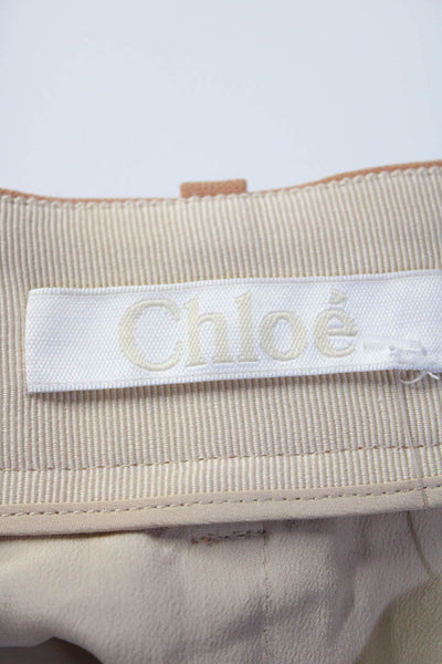 Chloe Women's High Rise Chino Shorts Orange Size 36