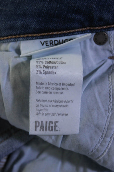 Paige Women's Midrise Medium Wash Five Pockets Skinny Denim Pant Size 24