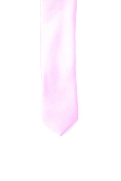 Zenio Mens Medium Width Solid Silk Ties Pink Lot 12