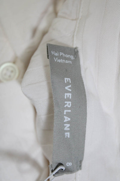 Everlane Womens The City Stripe Shirt  Bone Size 8