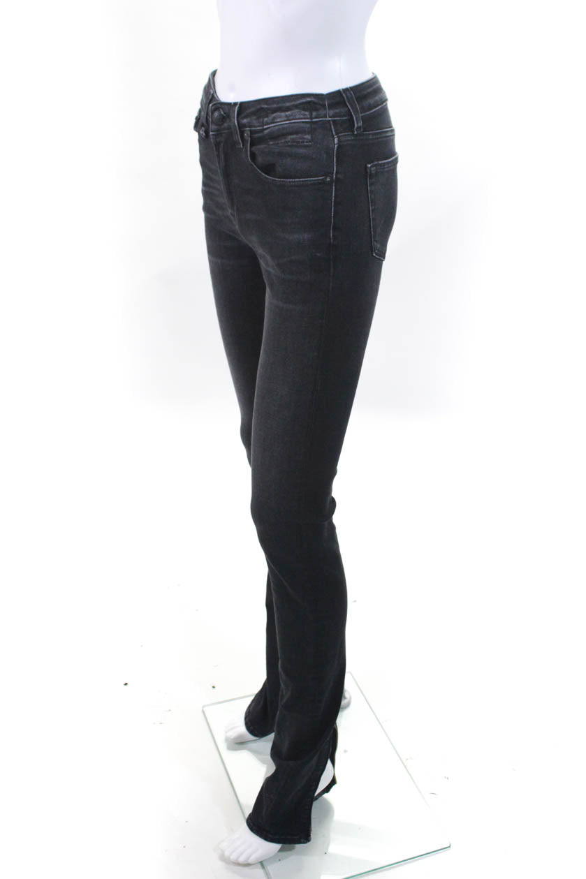 R13 Japanese Fabric Women s Alison Slim Fit Jeans Black Size 24