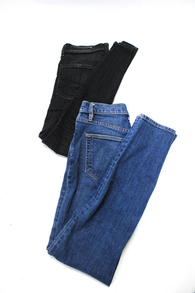 Rag & Bone Jean Slvrlake Women's Skinny Jeans Black Blue Size 24 25 Lot 2