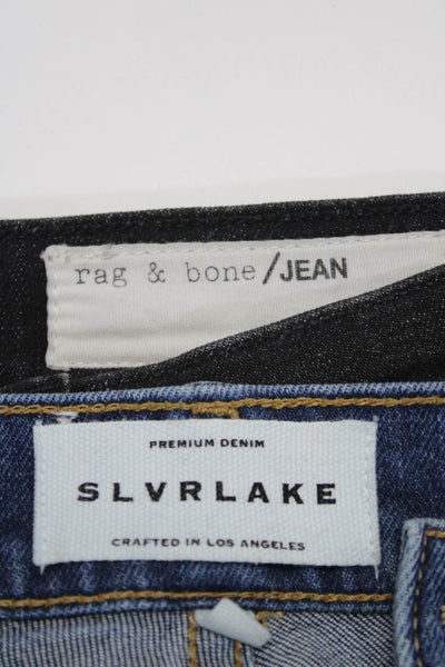 Rag & Bone Jean Slvrlake Women's Skinny Jeans Black Blue Size 24 25 Lot 2