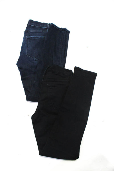 Frame Denim Women's Cropped Skinny Jeans Blue Black Size 24 Lot 2