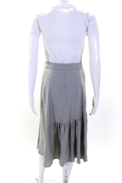 Current Air Zara Womens Vertical Striped A Line Skirt Gray Yellow Size XS Lot 2