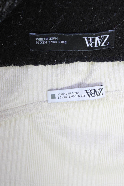 Zara Women's V-Neck Long Sleeve Pullover Sweater Gray Size S Lot 2