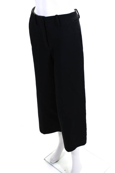 COS Women's High Rise Wide Leg Cropped Trousers Black Size 4