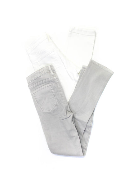 AG Women's Midrise Five Pockets Skinny Denim Pant Gray White Size 26 Lot 2