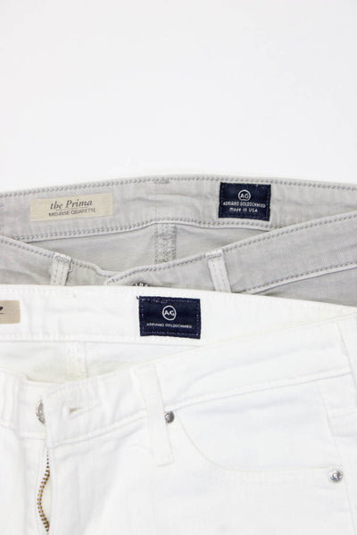 AG Women's Midrise Five Pockets Skinny Denim Pant Gray White Size 26 Lot 2