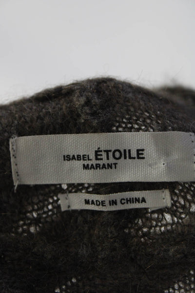 Etoile Isabel Marant Womens Brown Alpaca Crew Neck Pullover Sweater Top Size 34
