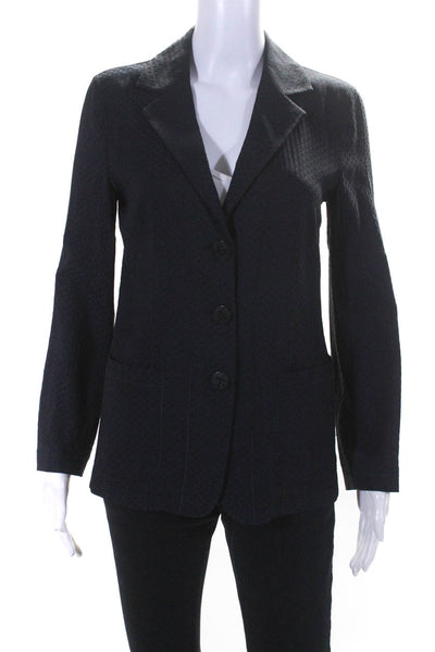 Giorgio Armani Women's Long Sleeves Three Button Unlined Blazer Black Size 38