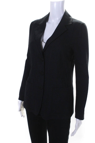 Giorgio Armani Women's Long Sleeves Three Button Unlined Blazer Black Size 38