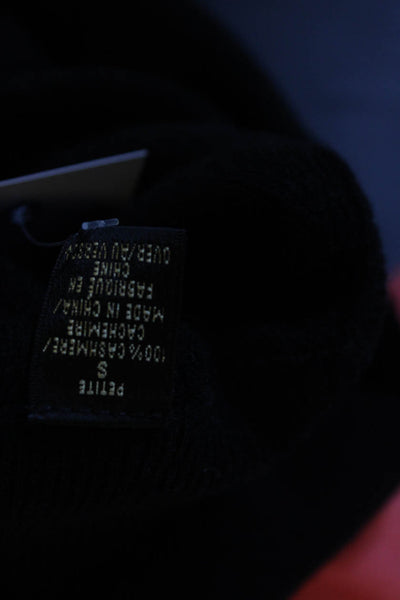Dana Buchman Womens Sleeveless Mock Neck Cashmere Knit Top Black Size Small