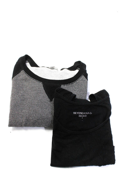 Beyond Yoga Womens Lightweight Tank Top Sweatshirt Gray Black Small Large Lot 2