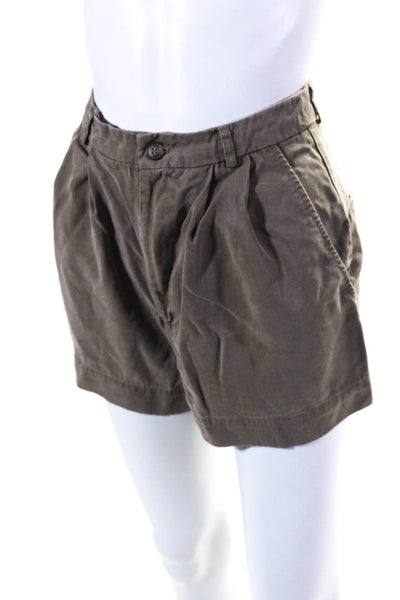 Reformation Womens Zipper Fly High Rise Short Shorts Brown Size 0