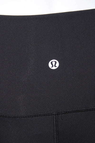 Lululemon Women's High Waist Cropped Graphic Leggings Black Size 6